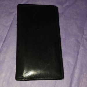 Vintage Classic COACH Checkbook, Credit Card Black Leather Wallet